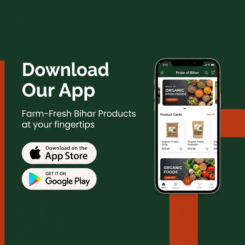 Pride of Bihar Mobile App Mockup
